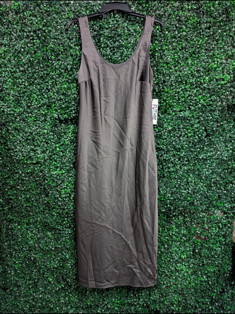 Future Collective Charcoal Scoop-Neck Maxi Dress